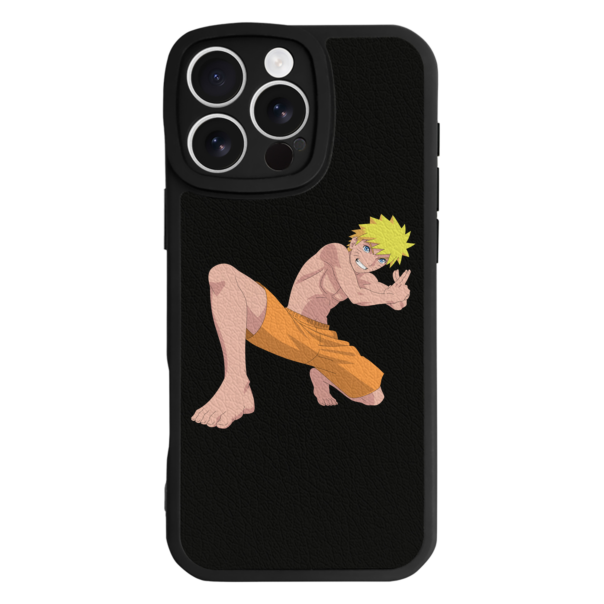 （画像用） NARUTO -ナルト- うずまき ナルト Uzumaki Naruto 【iPhone 16シリーズ対応】シリコンスマホケース（レザー調） 材質：シリコン